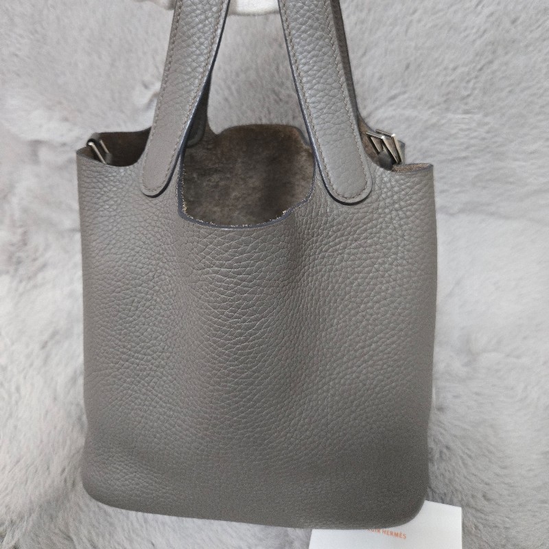 Hermes 愛馬仕 菜籃子 picotin18 錫器灰  灰錫色 錫灰色-6