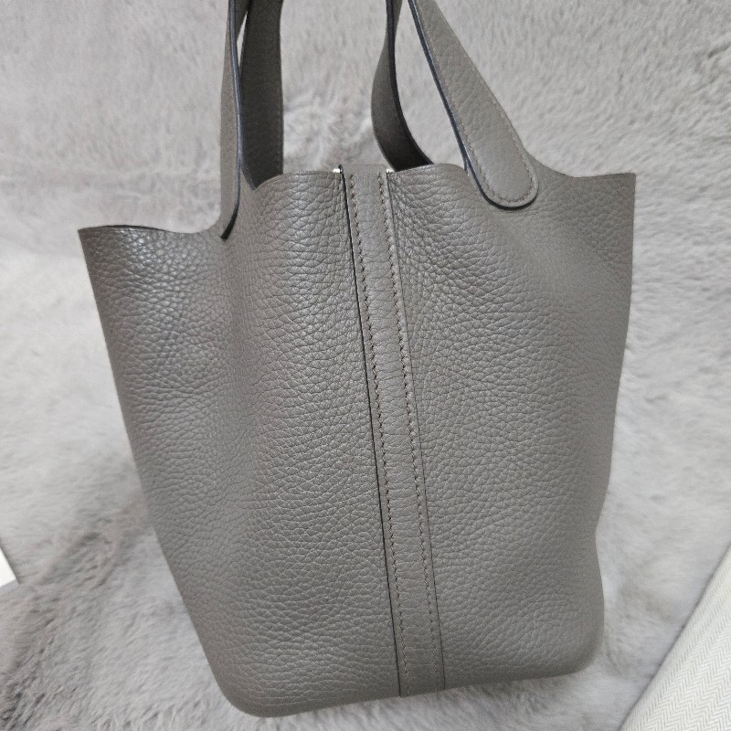 Hermes 愛馬仕 菜籃子 picotin18 錫器灰  灰錫色 錫灰色-16