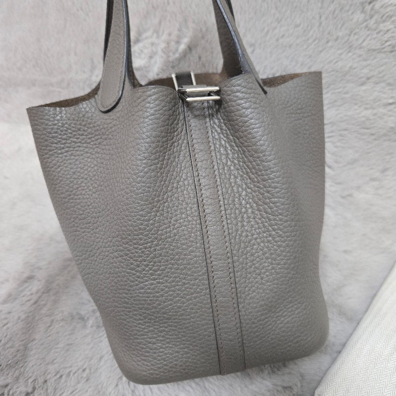 Hermes 愛馬仕 菜籃子 picotin18 錫器灰  灰錫色 錫灰色-17