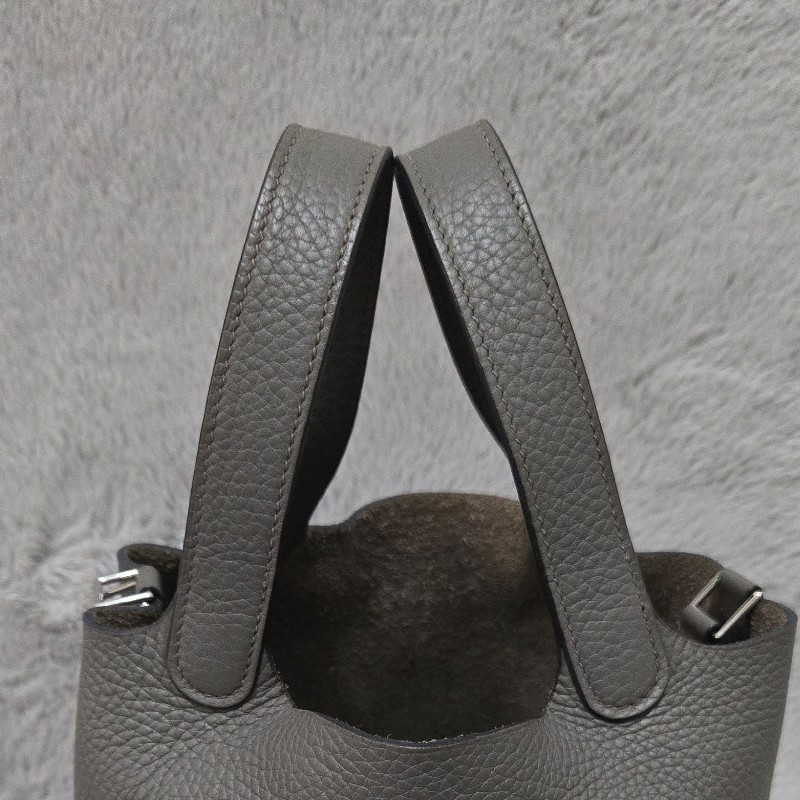 Hermes 愛馬仕 菜籃子 picotin18 錫器灰  灰錫色 錫灰色-30