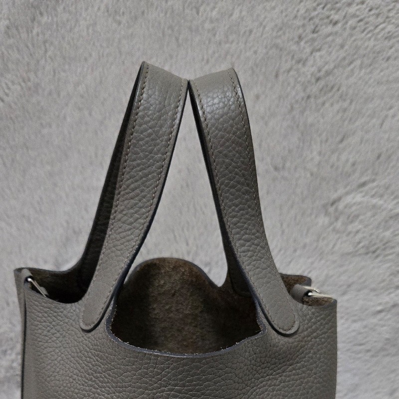 Hermes 愛馬仕 菜籃子 picotin18 錫器灰  灰錫色 錫灰色-31