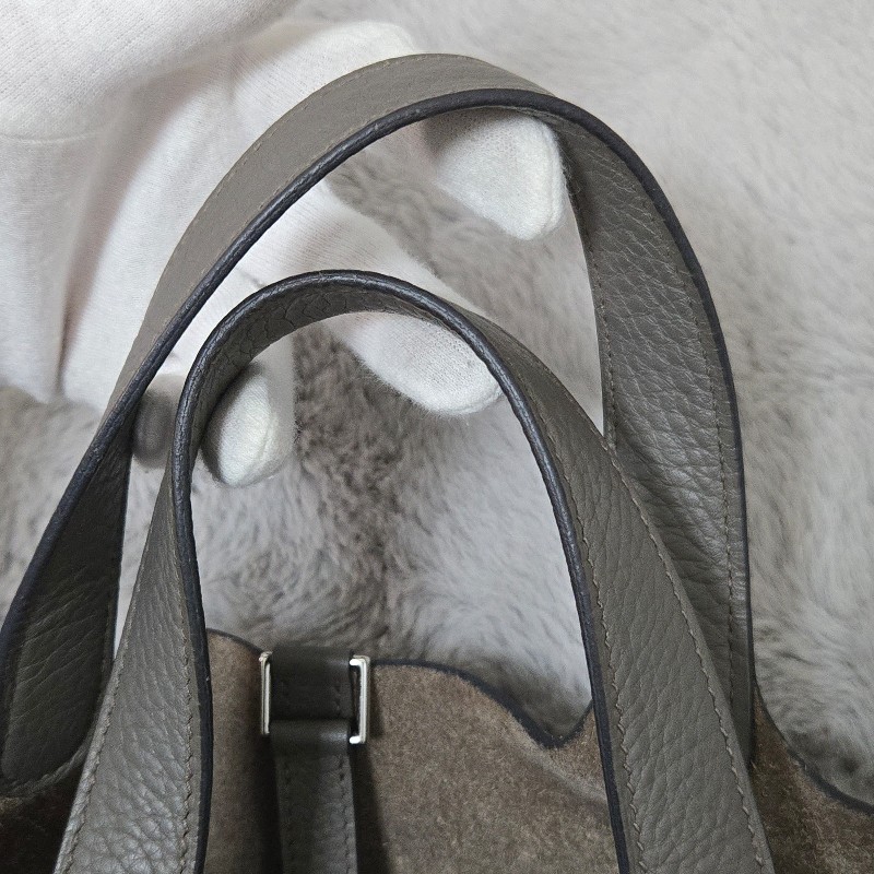 Hermes 愛馬仕 菜籃子 picotin18 錫器灰  灰錫色 錫灰色-36