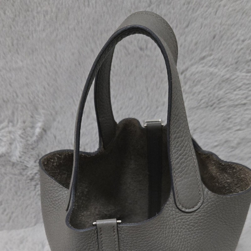 Hermes 愛馬仕 菜籃子 picotin18 錫器灰  灰錫色 錫灰色-38