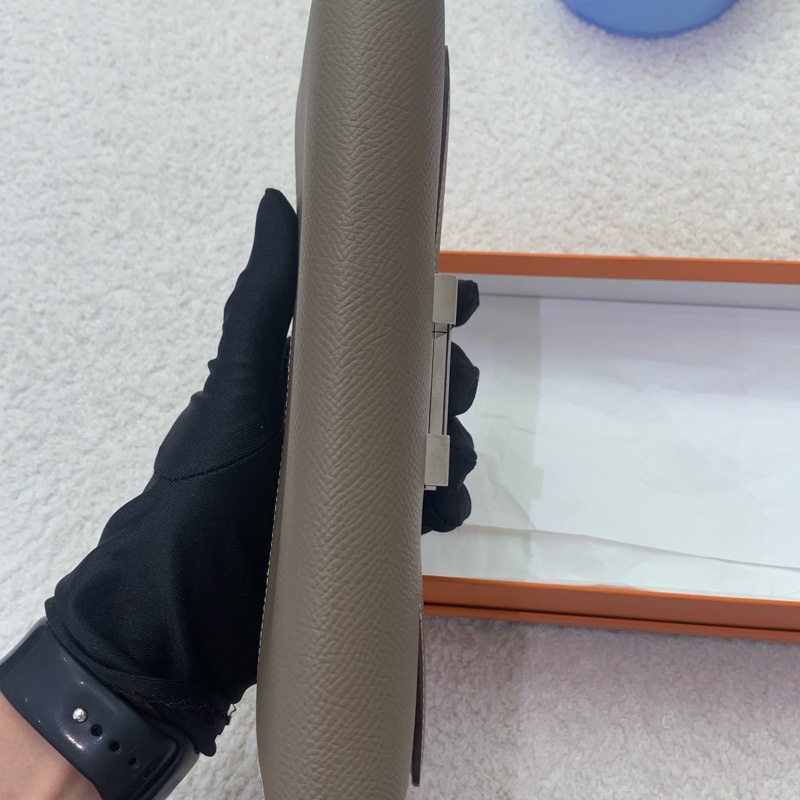 🌈Hermes🧡Constance Wallet🧡大象灰銀扣🌟99新🌟Epsom皮🌟etoupe🌟-5