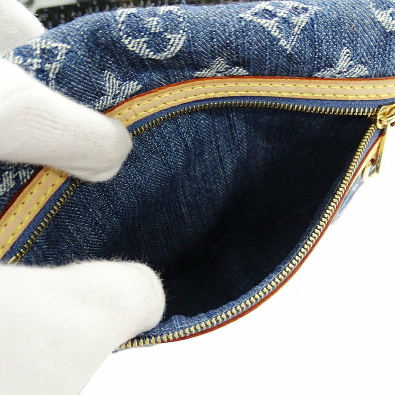 Louis Vuitton Monogram Denim 女士手拿包/小袋/手拿包（藍色）（M95007 TH0057）-13