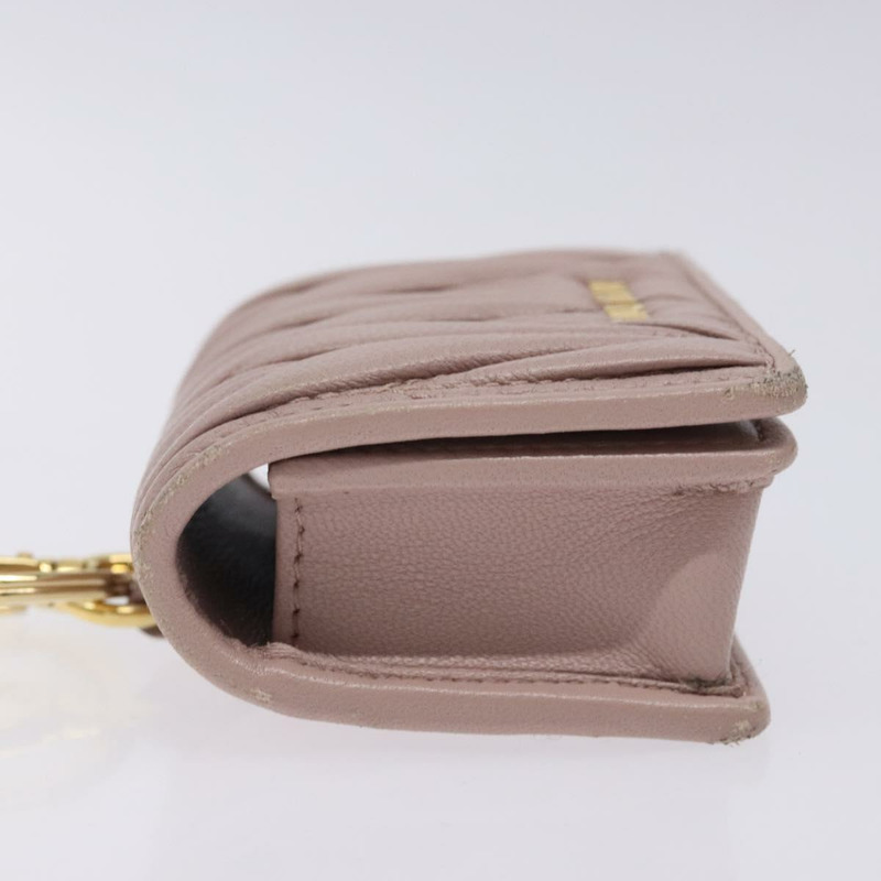 【日本直送】Miu Miu 絎縫頸袋單肩包皮革粉紅金色正品 132494-3