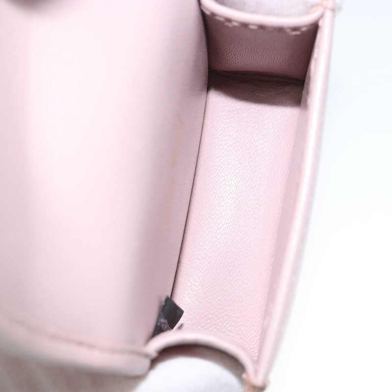 【日本直送】Miu Miu 絎縫頸袋單肩包皮革粉紅金色正品 132494-10