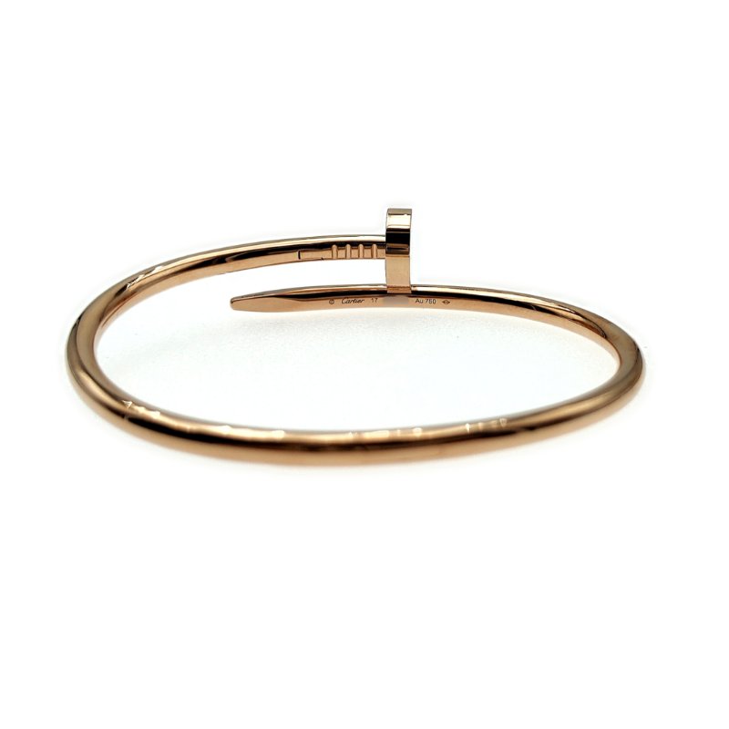Cartier 卡地亞 juste un clou 18K玫瑰金 粗版無鑽手環 Size 17 Bracelet-2