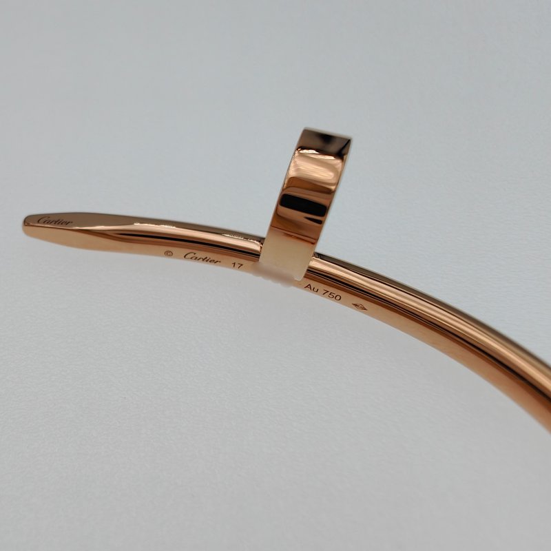 Cartier 卡地亞 juste un clou 18K玫瑰金 粗版無鑽手環 Size 17 Bracelet-4