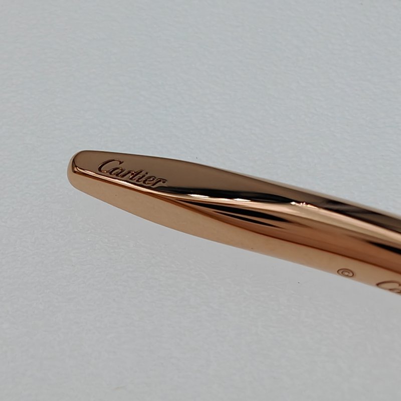 Cartier 卡地亞 juste un clou 18K玫瑰金 粗版無鑽手環 Size 17 Bracelet-5