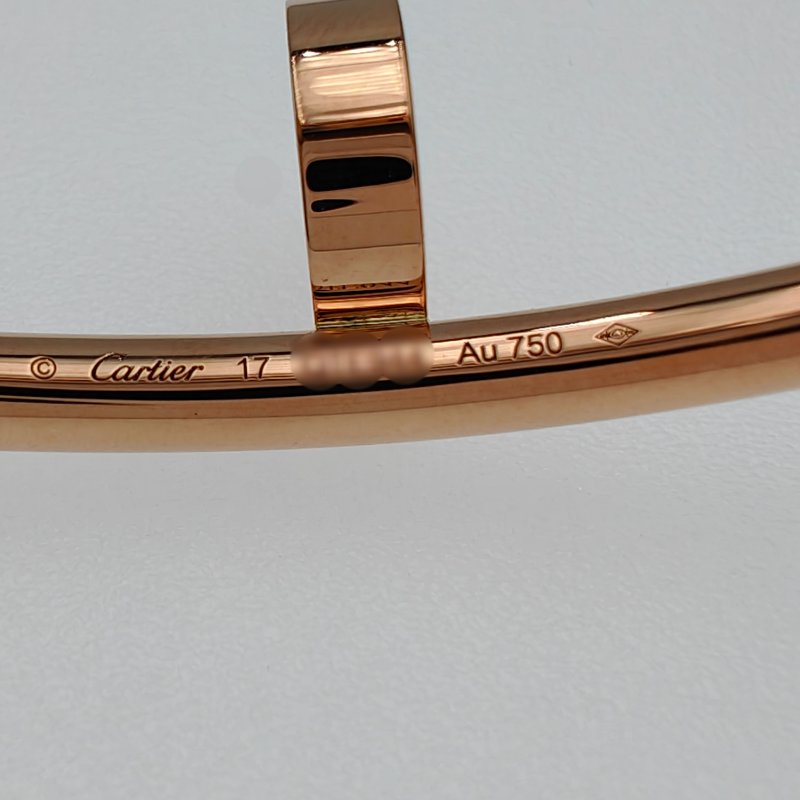Cartier 卡地亞 juste un clou 18K玫瑰金 粗版無鑽手環 Size 17 Bracelet-9