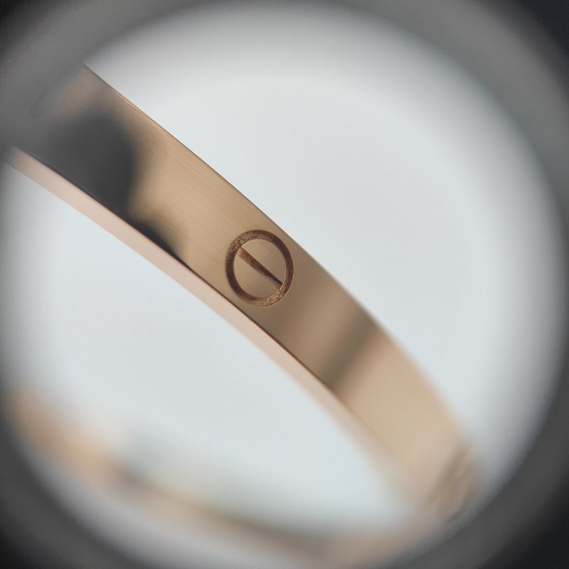 Cartier 卡地亞 love 18K玫瑰金 窄版無鉆手環 Size 18 Bracelet-4