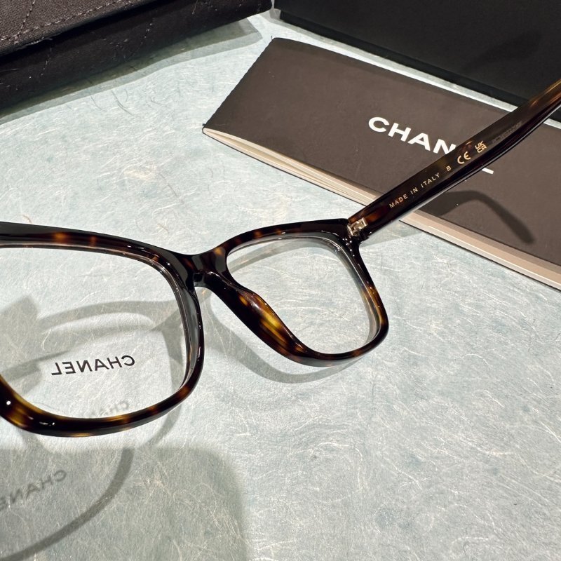 Chanel💗～平光眼鏡CH3392 玳帽色 全新全配-3