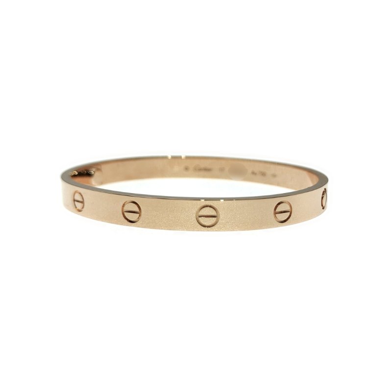 Cartier 卡地亞 love 18K玫瑰金 寬版無鉆手環 Size 17 Bracelet-1