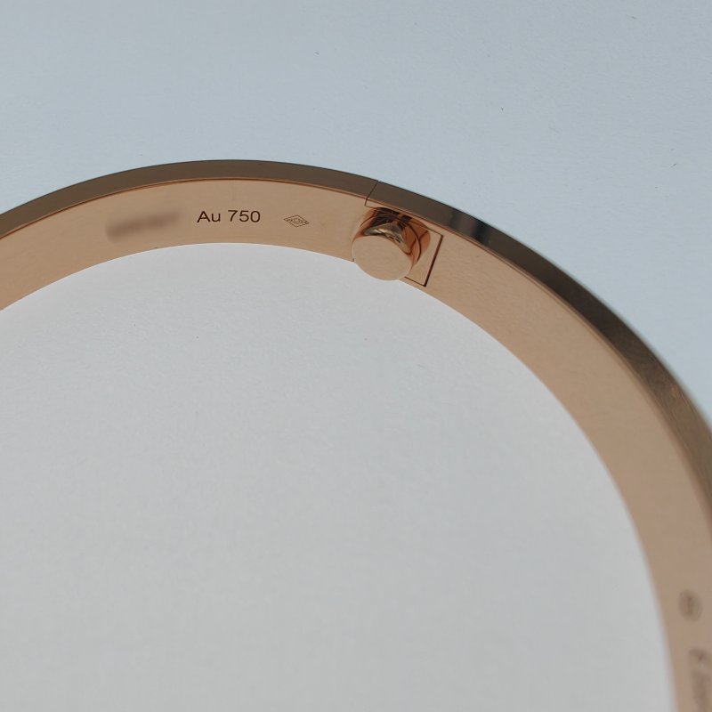 Cartier 卡地亞 love 18K玫瑰金 寬版無鉆手環 Size 17 Bracelet-6