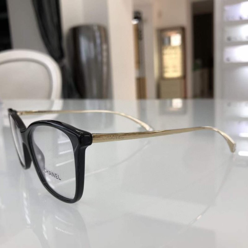 chanel 簡約行平光眼鏡 全新全配-2
