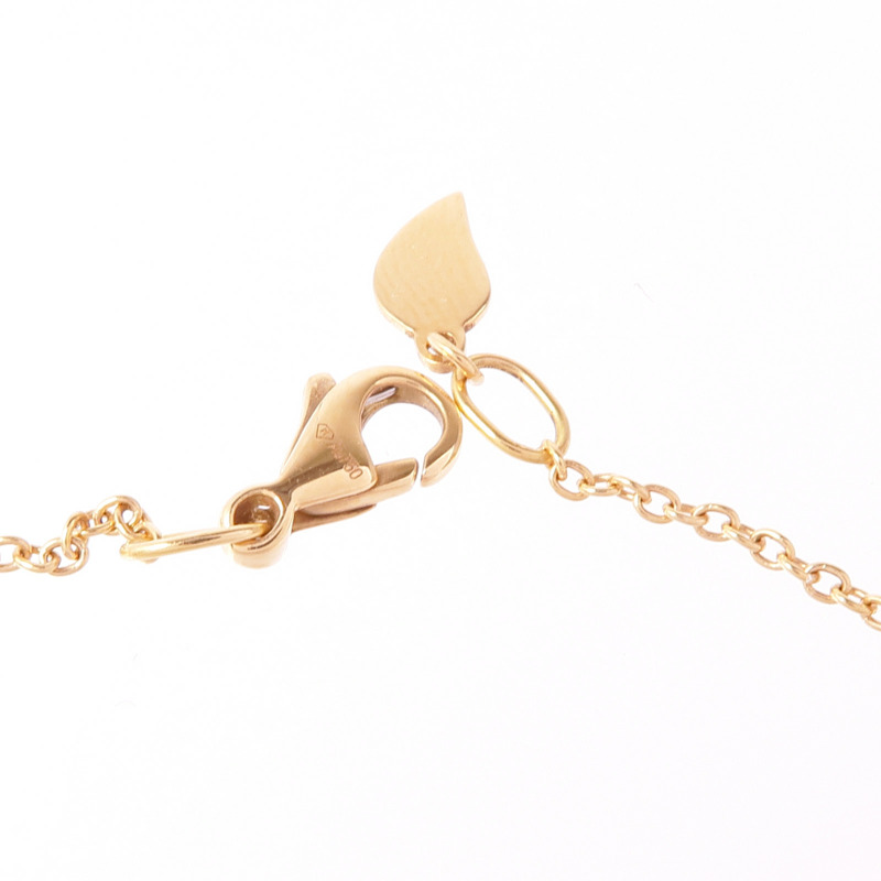 PIAGET 18K玫瑰金Piaget Rose Pendant鑽石項鍊-4