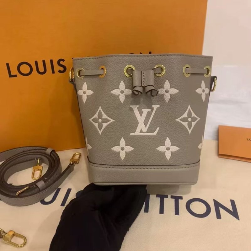 LV 小水桶 nano 大象灰 13*10*16cm 全新 配件購證盒子塵袋-3
