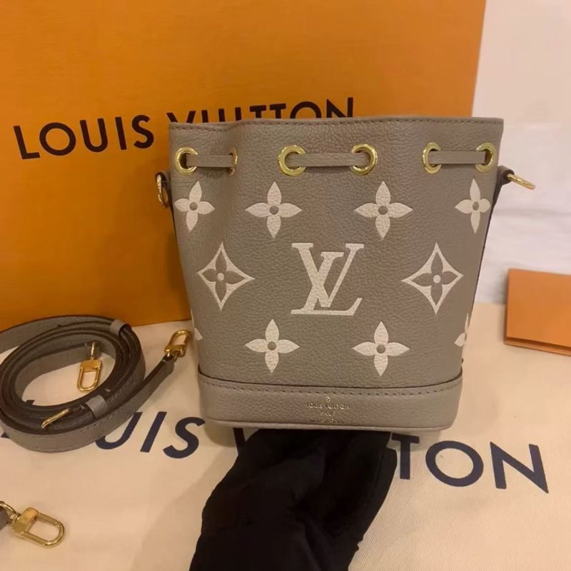 LV 小水桶 nano 大象灰 13*10*16cm 全新 配件購證盒子塵袋-4