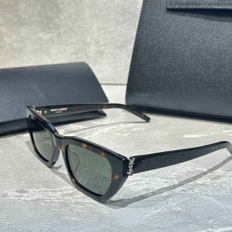 💗YSL💗SLM127 F002 徐璐同款 玳瑁色 小猫眼太陽眼鏡-1