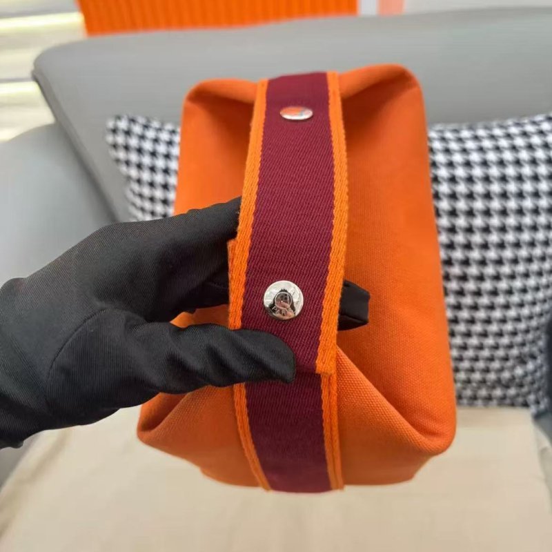 Hermes 手拿飯盒包 橙色 幾乎全新-4