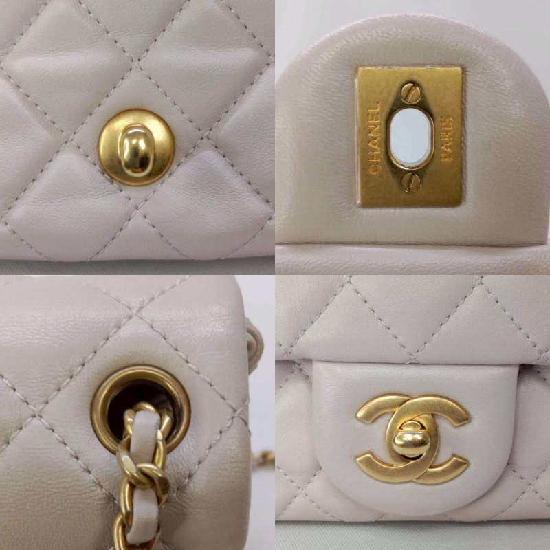 CHANEL 淡紫灰金球方胖-5