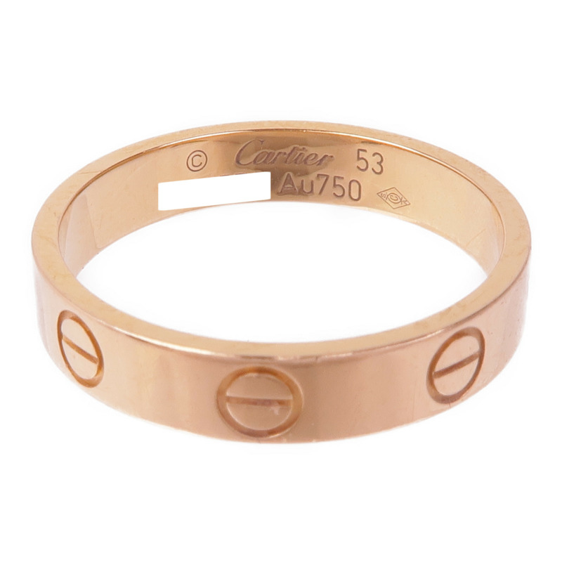 CARTIER 18K玫瑰金Mini Love Ring戒指Cartier#53/US#6.5-1