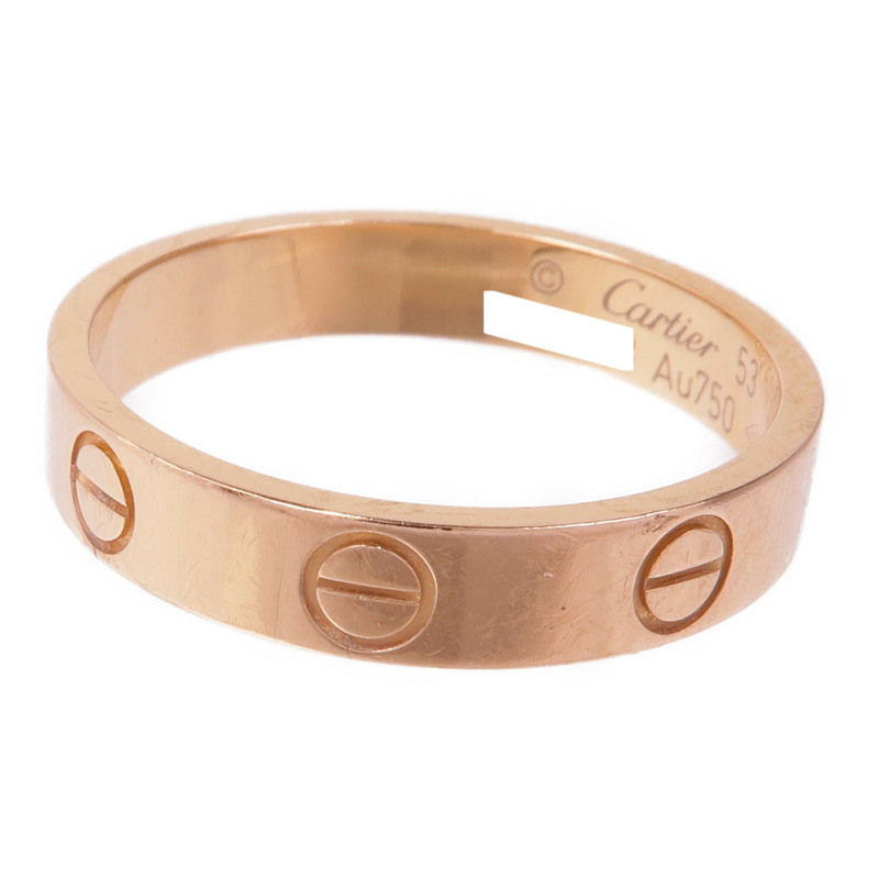 CARTIER 18K玫瑰金Mini Love Ring戒指Cartier#53/US#6.5-2