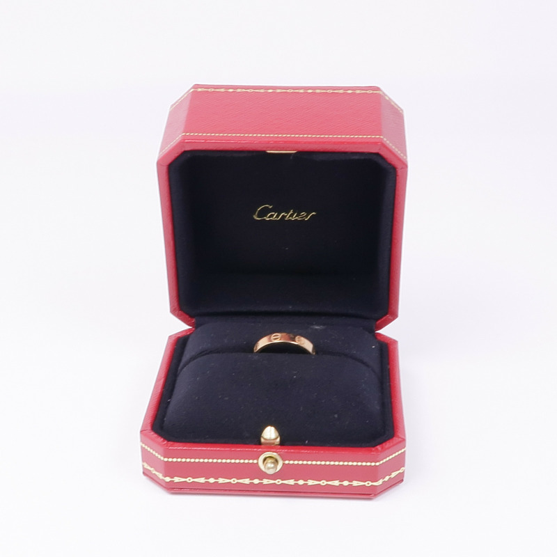 CARTIER 18K玫瑰金Mini Love Ring戒指Cartier#53/US#6.5-5