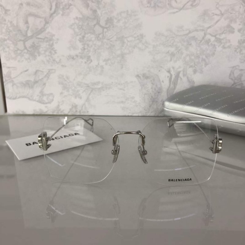 Balenciaga 無框銀邊鏡架 全新全配-3