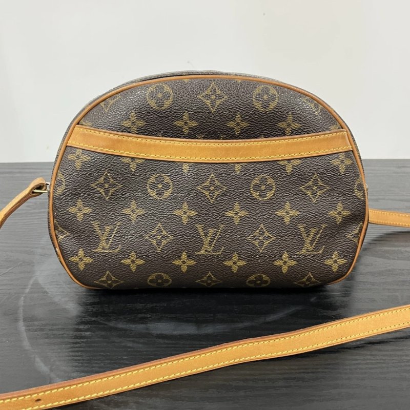 LV 老花中古蘋果包肩背斜背包 24*18*10 98新配件塵袋-0