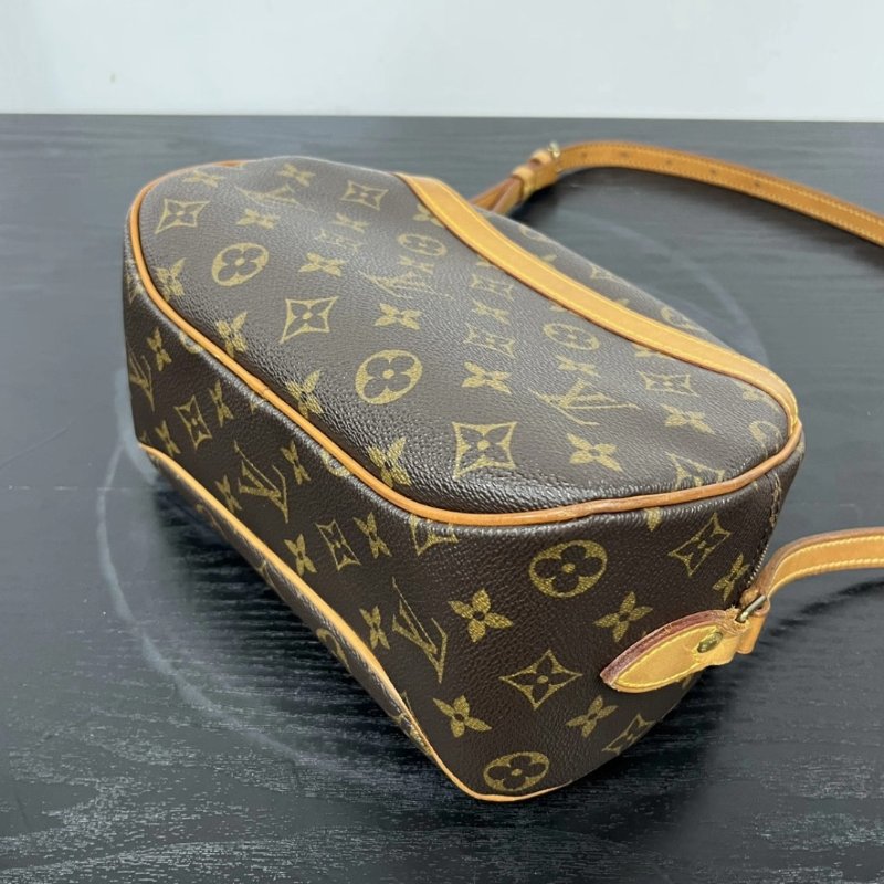 LV 老花中古蘋果包肩背斜背包 24*18*10 98新配件塵袋-4