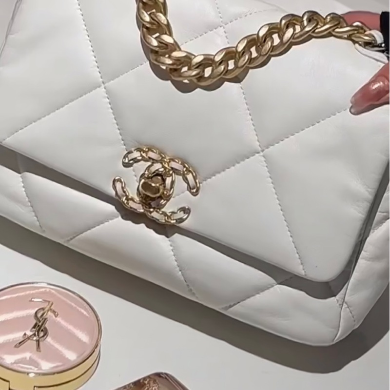 香奈兒/Chanel 19bag 白色 中号30*20-0