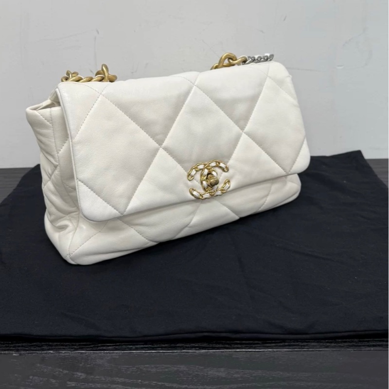 香奈兒/Chanel 19bag 白色 中号30*20-3