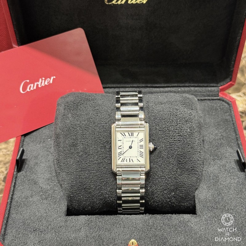 9成新 二手 法國 卡地亞 男仕腕錶  Cartier Tank REF. WSTA0052-1