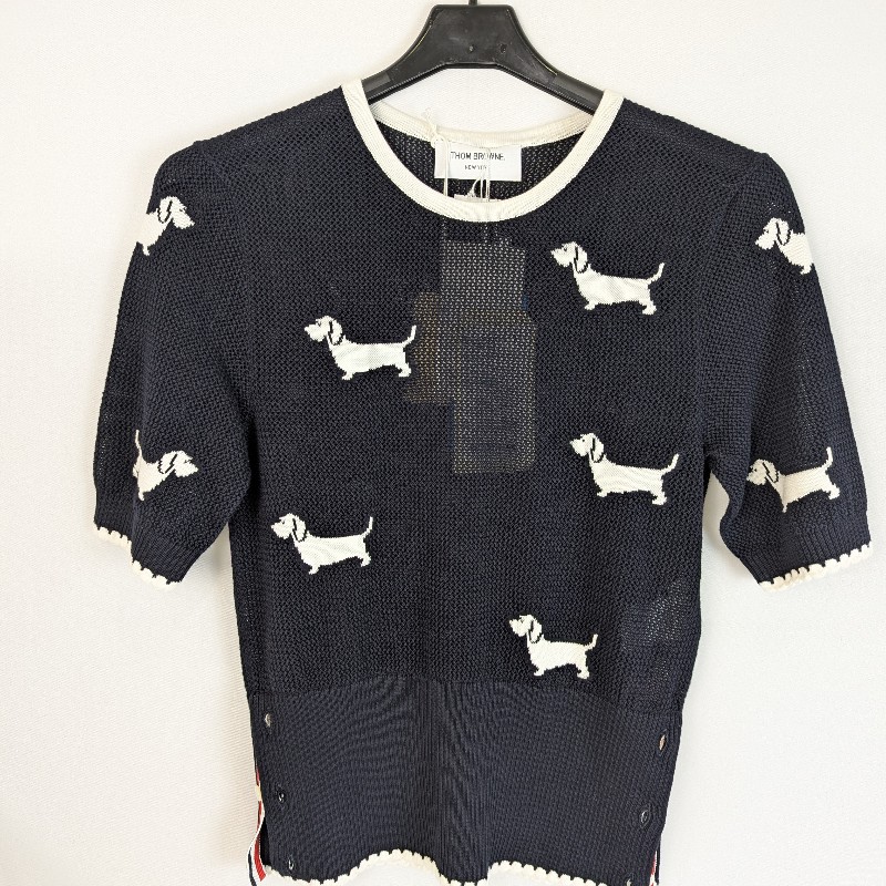 莉亞精品♡Thom Browne 藏藍小狗針織衫 尺碼40-0
