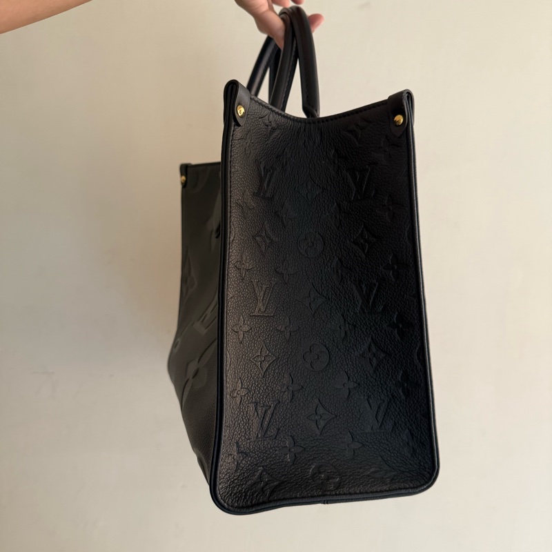 Louis Vuitton Onthego 黑牛皮 MM手提肩背包-1