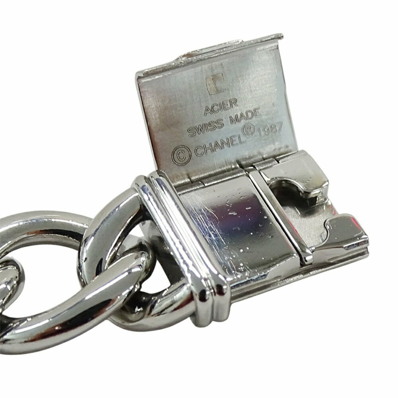 CHANEL 女士 Premiere 腕錶，大號，石英，不鏽鋼，H0452，銀色/黑色，方形鏈條，拋光-5