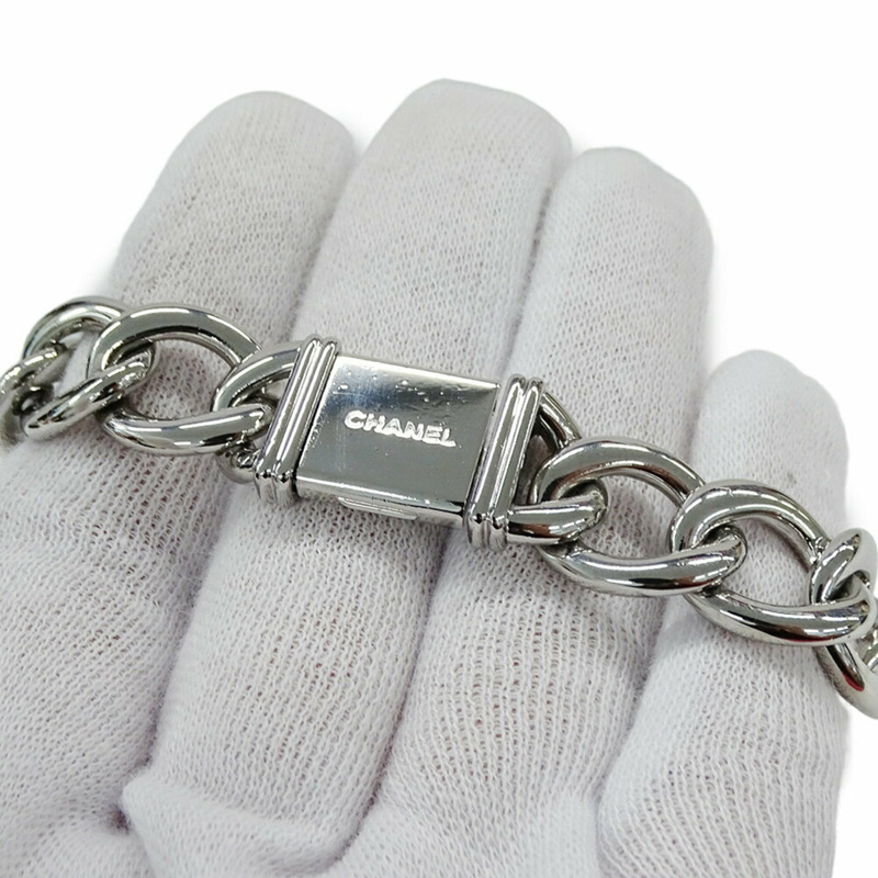 CHANEL 女士 Premiere 腕錶，大號，石英，不鏽鋼，H0452，銀色/黑色，方形鏈條，拋光-6