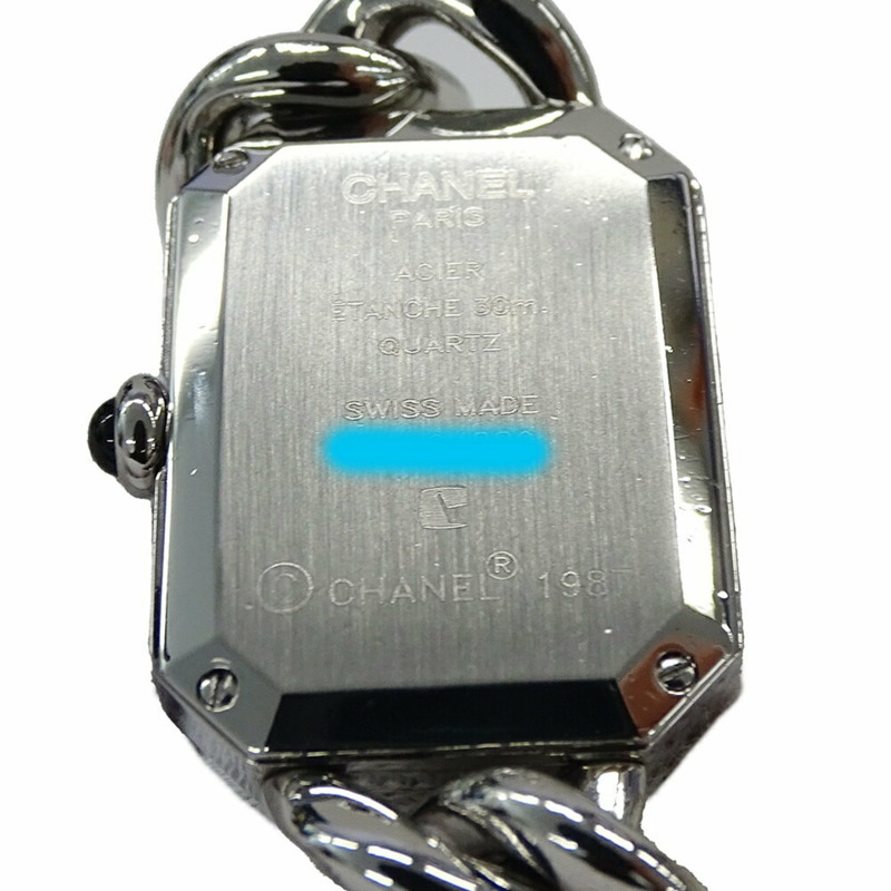 CHANEL 女士 Premiere 腕錶，大號，石英，不鏽鋼，H0452，銀色/黑色，方形鏈條，拋光-7