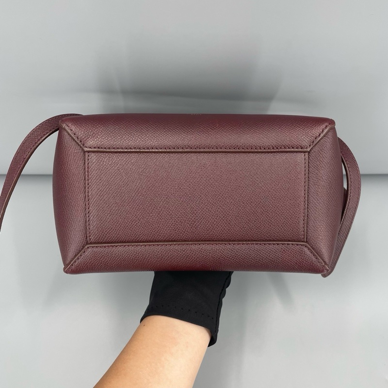 CELINE 賽琳鯰魚包酒紅nano 尺寸約20*20*10cm-2