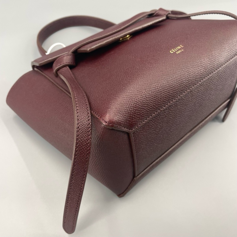 CELINE 賽琳鯰魚包酒紅nano 尺寸約20*20*10cm-12