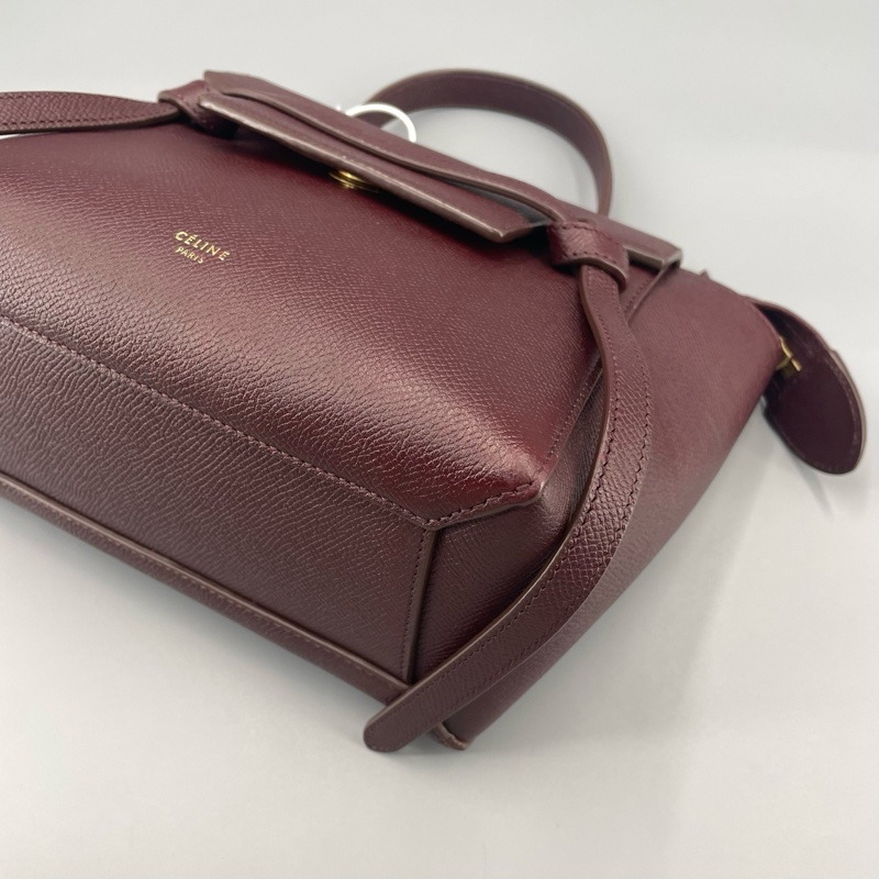 CELINE 賽琳鯰魚包酒紅nano 尺寸約20*20*10cm-13