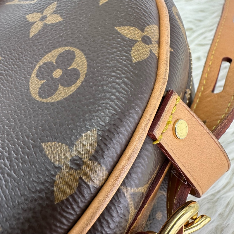 LV Boîte Chapeau Souple MM 老花大圓餅 晶片款單肩斜肩包-14