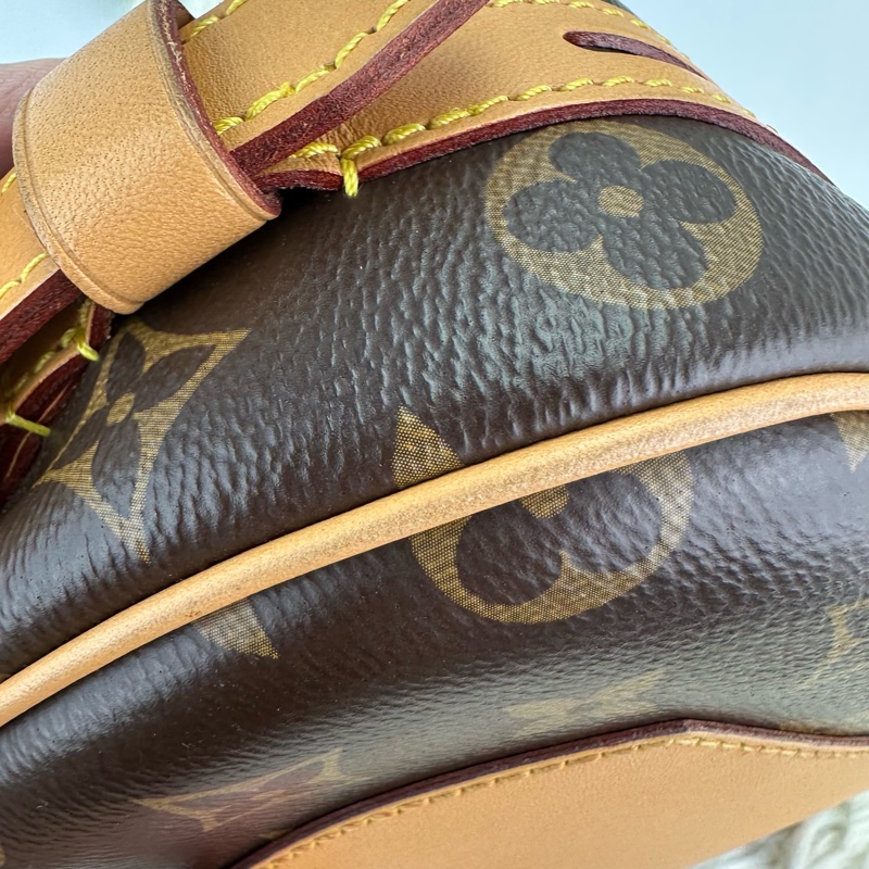 LV Boîte Chapeau Souple MM 老花大圓餅 晶片款單肩斜肩包-17
