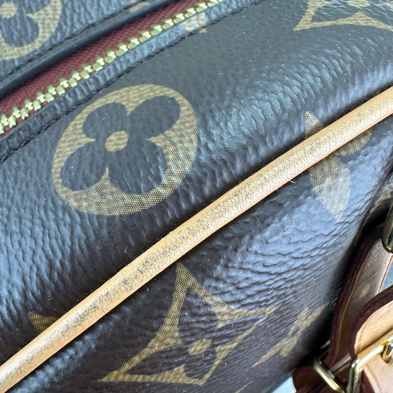 LV Boîte Chapeau Souple MM 老花大圓餅 晶片款單肩斜肩包-18