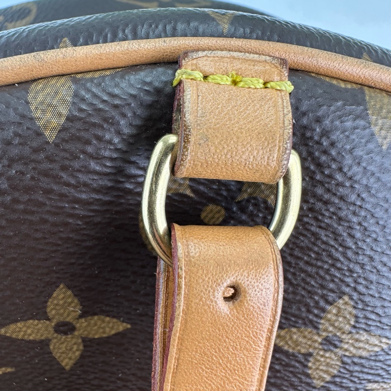 LV Boîte Chapeau Souple MM 老花大圓餅 晶片款單肩斜肩包-19