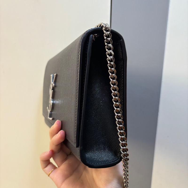YSL Kate 中號魚子醬銀扣鍊包-2