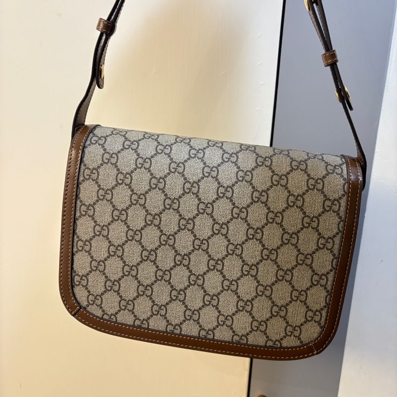 Gucci 1955老花拼棕色小號斜背包-3
