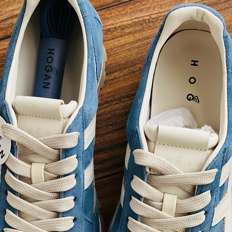 HOGAN復古風格德訓鞋（紅38.5&藍37.5 38）-14